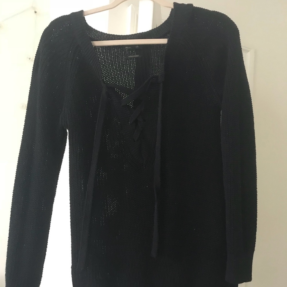 Massimo Dutti Lace Up Sweater